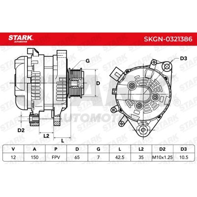 Alternator Stark SKGN-0321386 SKGN-0321386 - foto 7