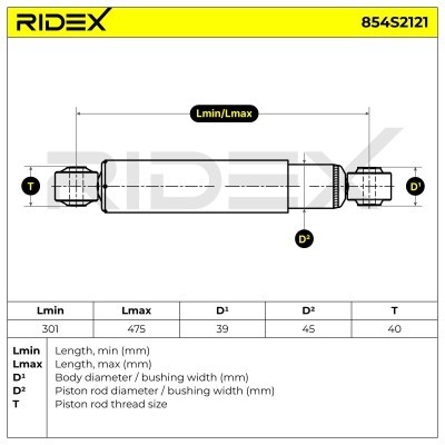 Amortyzator RIDEX 854S2121 854S2121 - foto 6
