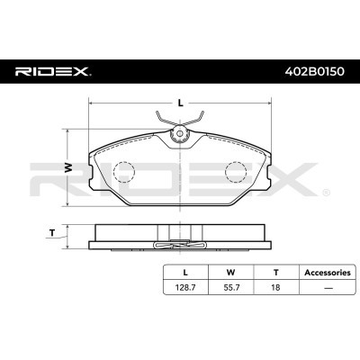 Klocki hamulcowe RIDEX 402B0150 402B0150 - foto 3