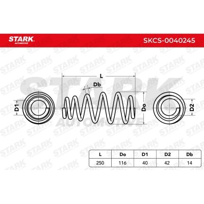 Sprężyna Zawieszenia Stark SKCS-0040245 SKCS-0040245 - foto 5