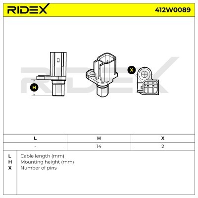 Czujnik ABS RIDEX 412W0089 412W0089 - foto 6