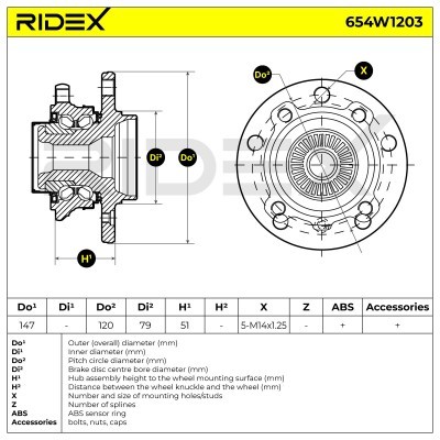 Łożysko Koła RIDEX 654W1203 654W1203 - foto 8