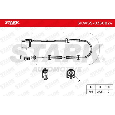 Czujnik ABS Stark SKWSS-0350824 SKWSS-0350824 - foto 5