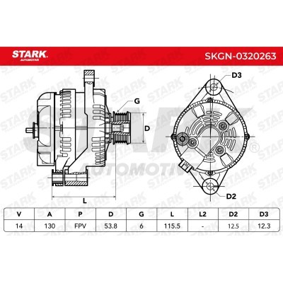 Alternator Stark SKGN-0320263 SKGN-0320263 - foto 6