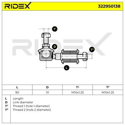 Łącznik Stabilizatora RIDEX 3229S0138 3229S0138 - foto 6