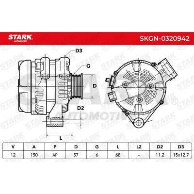 Alternator Stark SKGN-0320942 SKGN-0320942 - foto 6