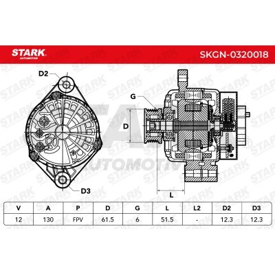 Alternator Stark SKGN-0320018 SKGN-0320018 - foto 7