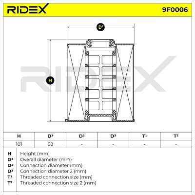 Filtr Paliwa RIDEX 9F0006 9F0006 - foto 8