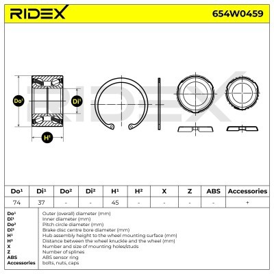 Łożysko Koła RIDEX 654W0459 654W0459 - foto 6