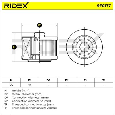 Filtr Paliwa RIDEX 9F0177 9F0177 - foto 5