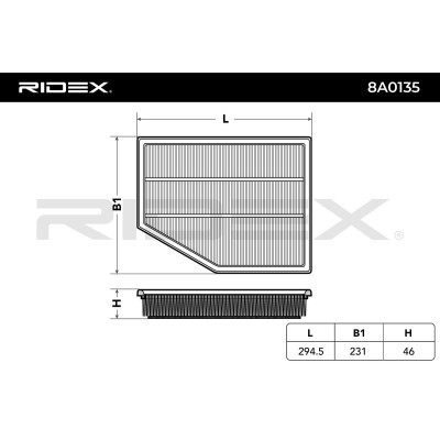 Filtr Powietrza RIDEX 8A0135 8A0135 - foto 3