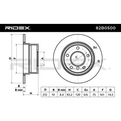 Tarcza hamulcowa RIDEX 82B0500 82B0500 - foto 5