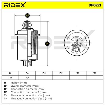 Filtr Paliwa RIDEX 9F0221 9F0221 - foto 7