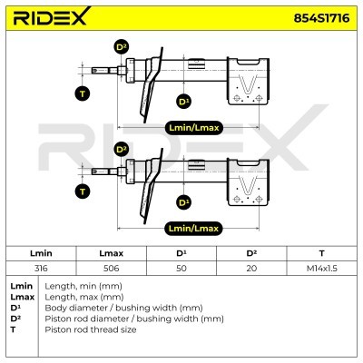 Amortyzator RIDEX 854S1716 854S1716 - foto 5