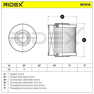 Filtr Paliwa RIDEX 9F0115 9F0115 - foto 6