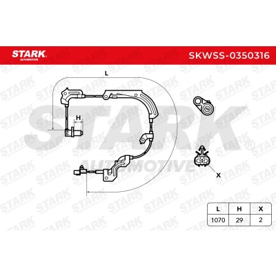 Czujnik ABS Stark SKWSS-0350316 SKWSS-0350316 - foto 6