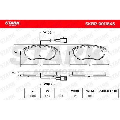 Klocki hamulcowe Stark SKBP-0011845 SKBP-0011845 - foto 5