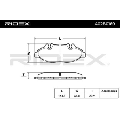Klocki hamulcowe RIDEX 402B0169 402B0169 - foto 7
