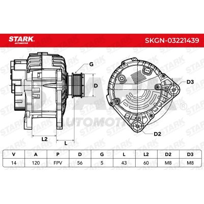Alternator Stark SKGN-03221439 SKGN-03221439 - foto 5