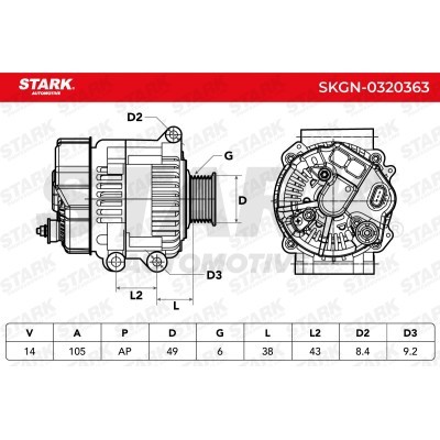 Alternator Stark SKGN-0320363 SKGN-0320363 - foto 6