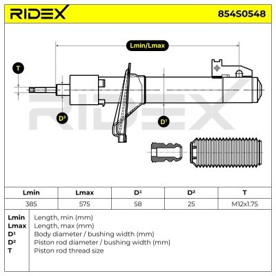 Amortyzator RIDEX 854S0548 854S0548 - foto 5