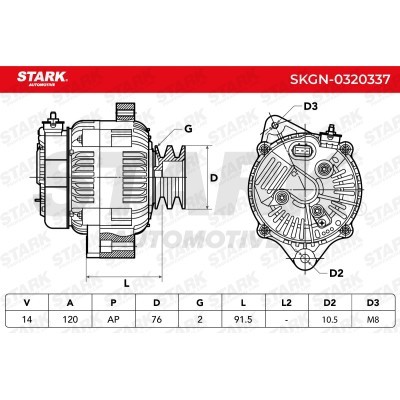 Alternator Stark SKGN-0320337 SKGN-0320337 - foto 7