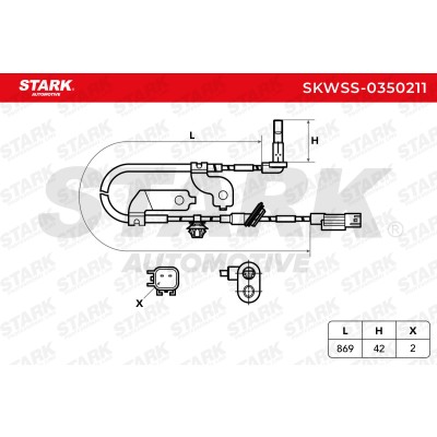 Czujnik ABS Stark SKWSS-0350211 SKWSS-0350211 - foto 5