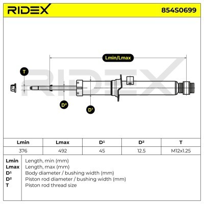 Amortyzator RIDEX 854S0699 854S0699 - foto 8