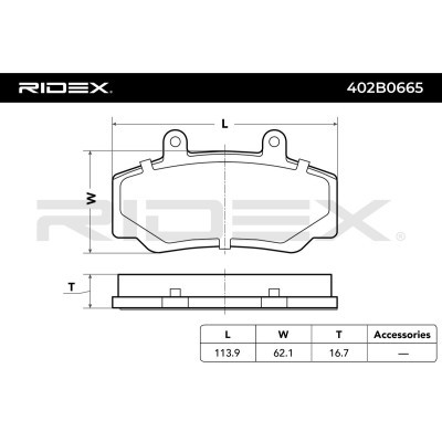 Klocki hamulcowe RIDEX 402B0665 402B0665 - foto 3