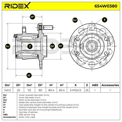 Łożysko Koła RIDEX 654W0380 654W0380 - foto 3