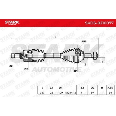Półoś Napędowa Stark SKDS-0210077 SKDS-0210077 - foto 7