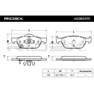 Klocki hamulcowe RIDEX 402B0475 402B0475 - foto 7