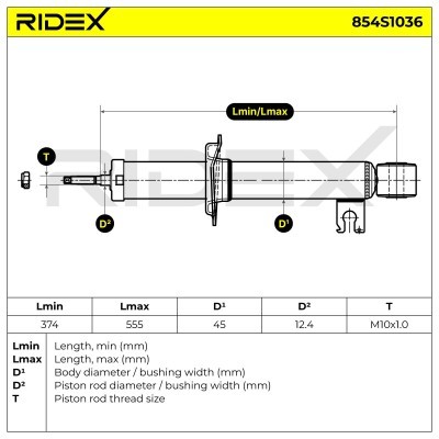 Amortyzator RIDEX 854S1036 854S1036 - foto 6