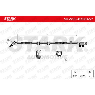Czujnik ABS Stark SKWSS-0350457 SKWSS-0350457 - foto 6
