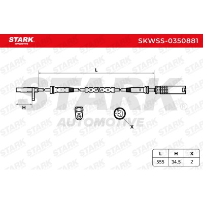 Czujnik ABS Stark SKWSS-0350881 SKWSS-0350881 - foto 6