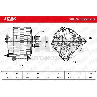 Alternator Stark SKGN-03221500 SKGN-03221500 - foto 5