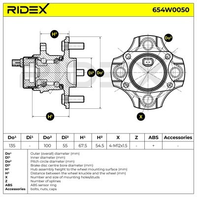 Łożysko Koła RIDEX 654W0050 654W0050 - foto 6