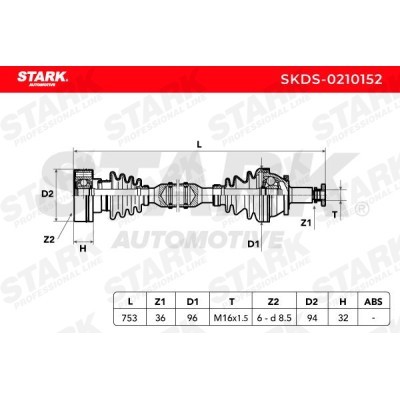 Półoś Napędowa Stark SKDS-0210152 SKDS-0210152 - foto 5