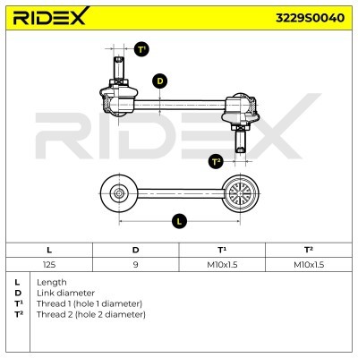 Łącznik Stabilizatora RIDEX 3229S0040 3229S0040 - foto 5
