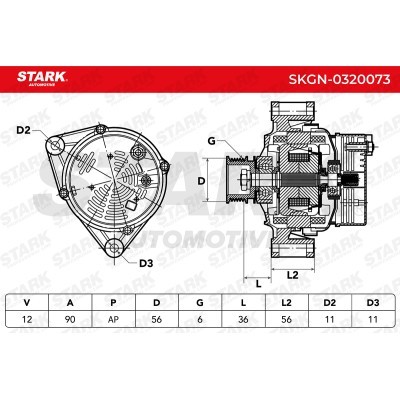 Alternator Stark SKGN-0320073 SKGN-0320073 - foto 6