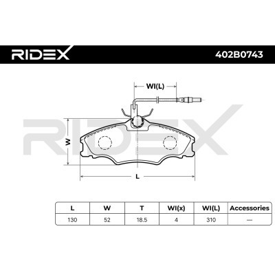 Klocki hamulcowe RIDEX 402B0743 402B0743 - foto 6