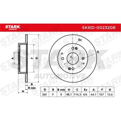 Tarcza hamulcowa Stark SKBD-0023208 SKBD-0023208 - foto 3