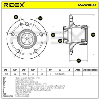 Łożysko Koła RIDEX 654W0633 654W0633 - foto 6