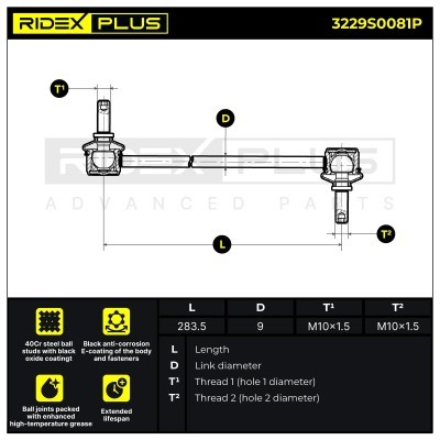 Łącznik Stabilizatora RIDEX 3229S0081P 3229S0081P - foto 9