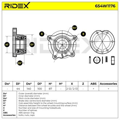 Łożysko Koła RIDEX 654W1176 654W1176 - foto 5