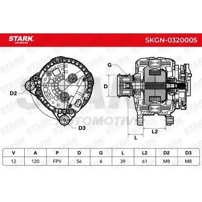 Alternator Stark SKGN-0320005 SKGN-0320005 - foto 7
