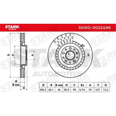 Tarcza hamulcowa Stark SKBD-0022496 SKBD-0022496 - foto 5