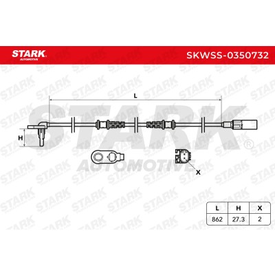 Czujnik ABS Stark SKWSS-0350732 SKWSS-0350732 - foto 6