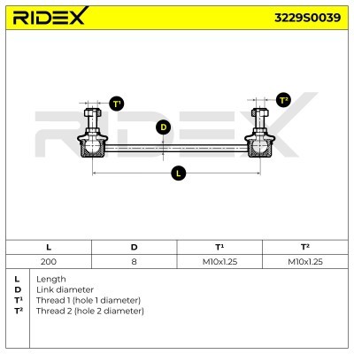 Łącznik Stabilizatora RIDEX 3229S0039 3229S0039 - foto 3