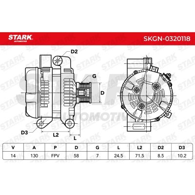 Alternator Stark SKGN-0320118 SKGN-0320118 - foto 6